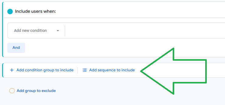 sequence based audience in ga4