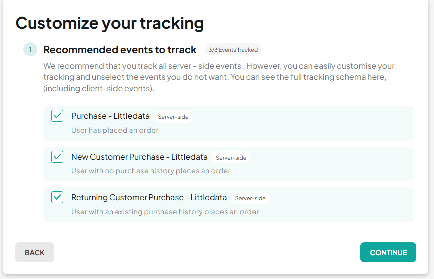 Customize your tracking