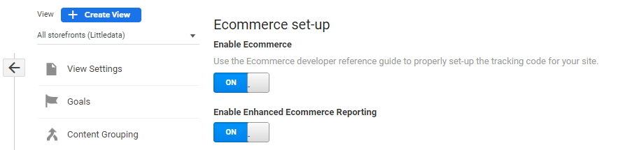 How to enable enchanced ecommerce