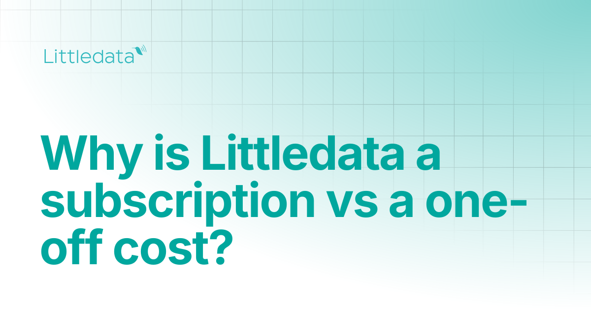 Why is Littledata a subscription vs a one-off cost? | Littledata Help ...